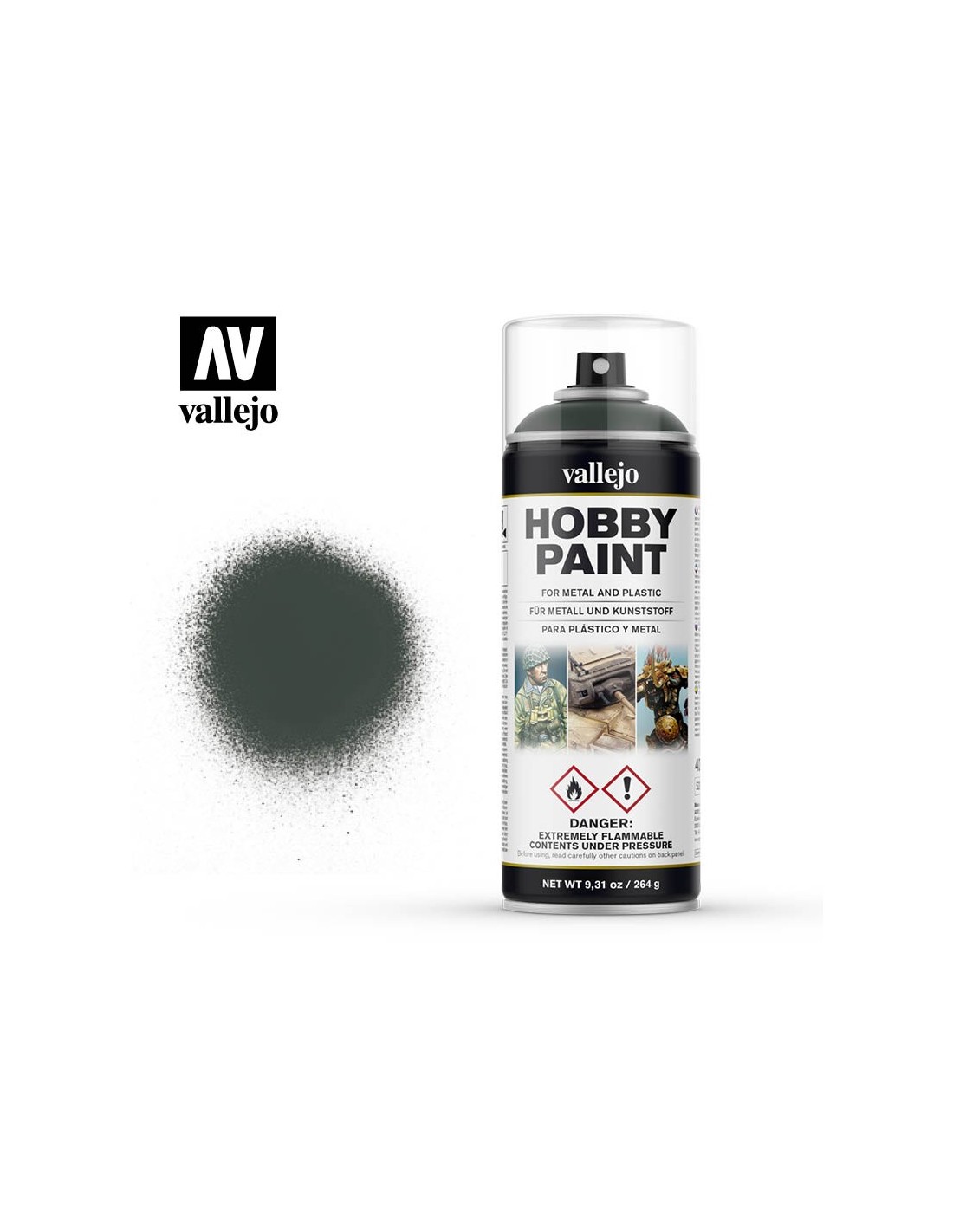 Billede af Hobby Paint Primer Basis Dark Green - Spraymaling - Vallejo hos NextLevelGames.dk