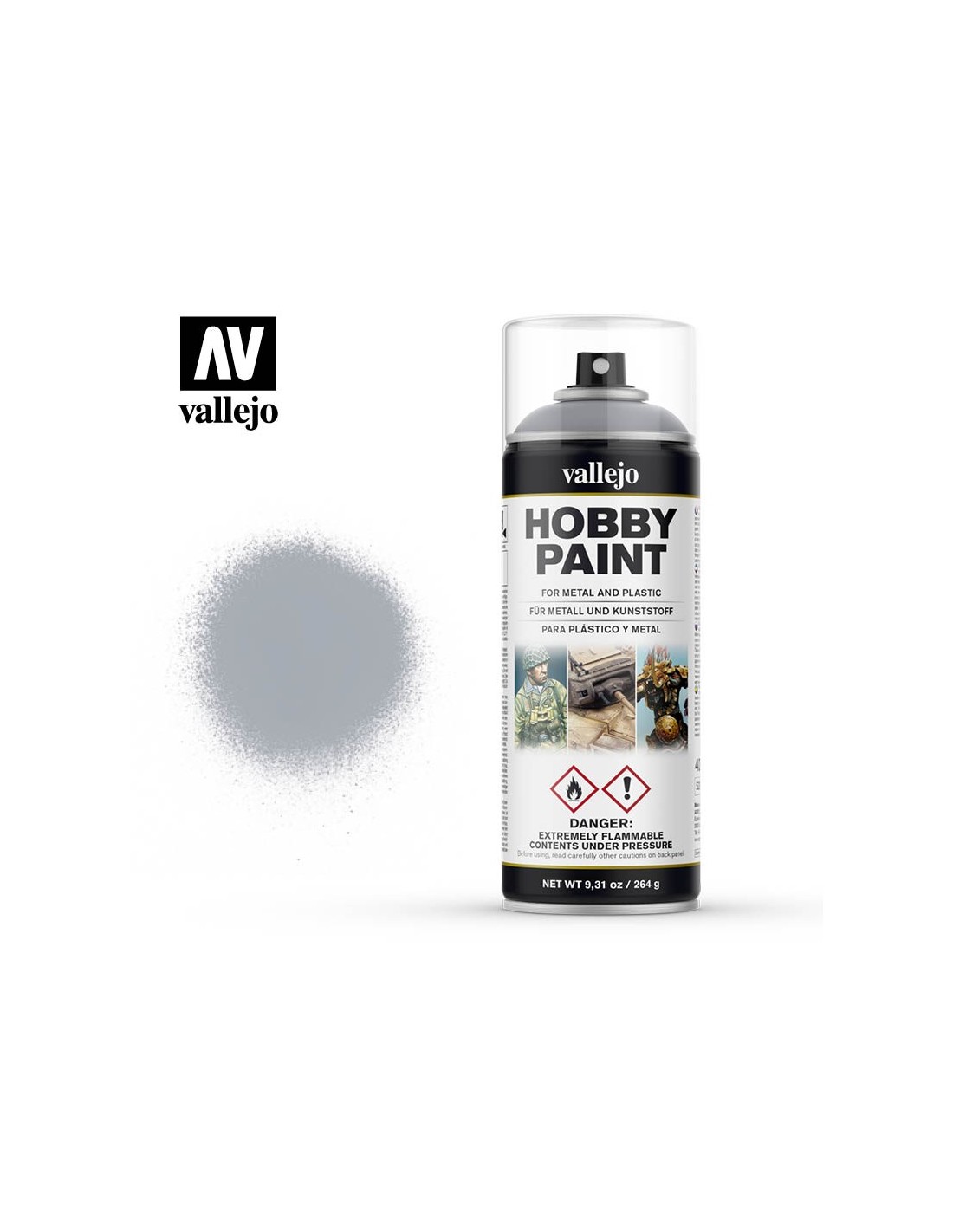 Vallejo - Hobby Paint Spraymaling - Fantasy Silver 400 Ml