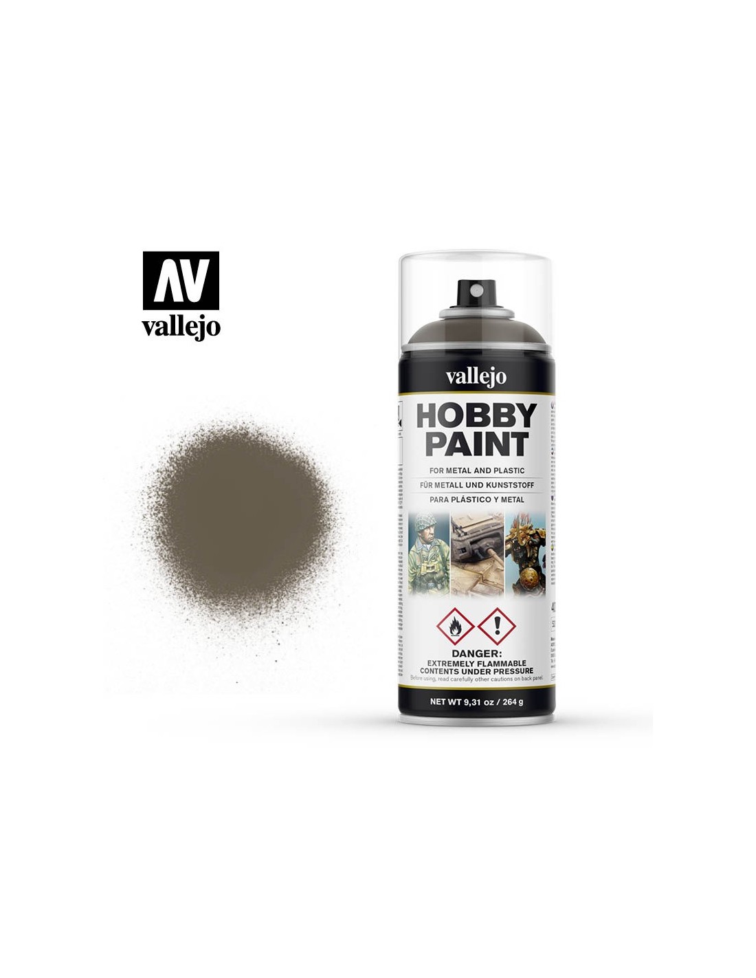 Vallejo - Hobby Paint Spraymaling - Afv Olive Drab 400 Ml