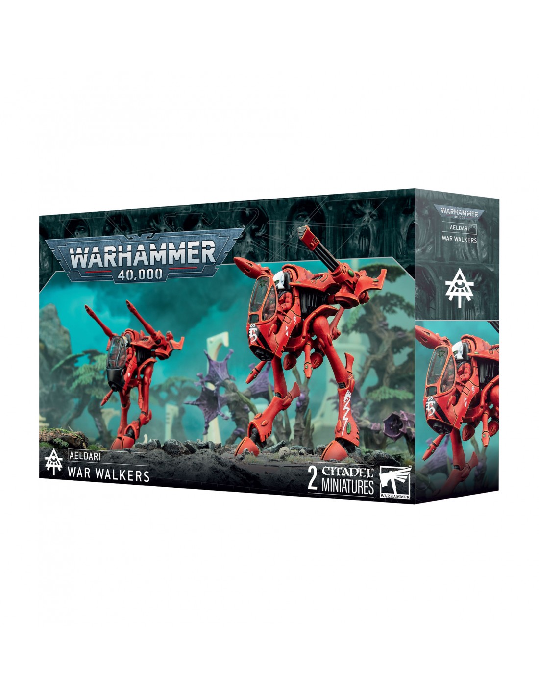 Games Workshop - Warhammer 40.000 - Schede Tecniche: Aeldari (10° Edizione - 2025) - 71 Carte Con Bordi Metallici