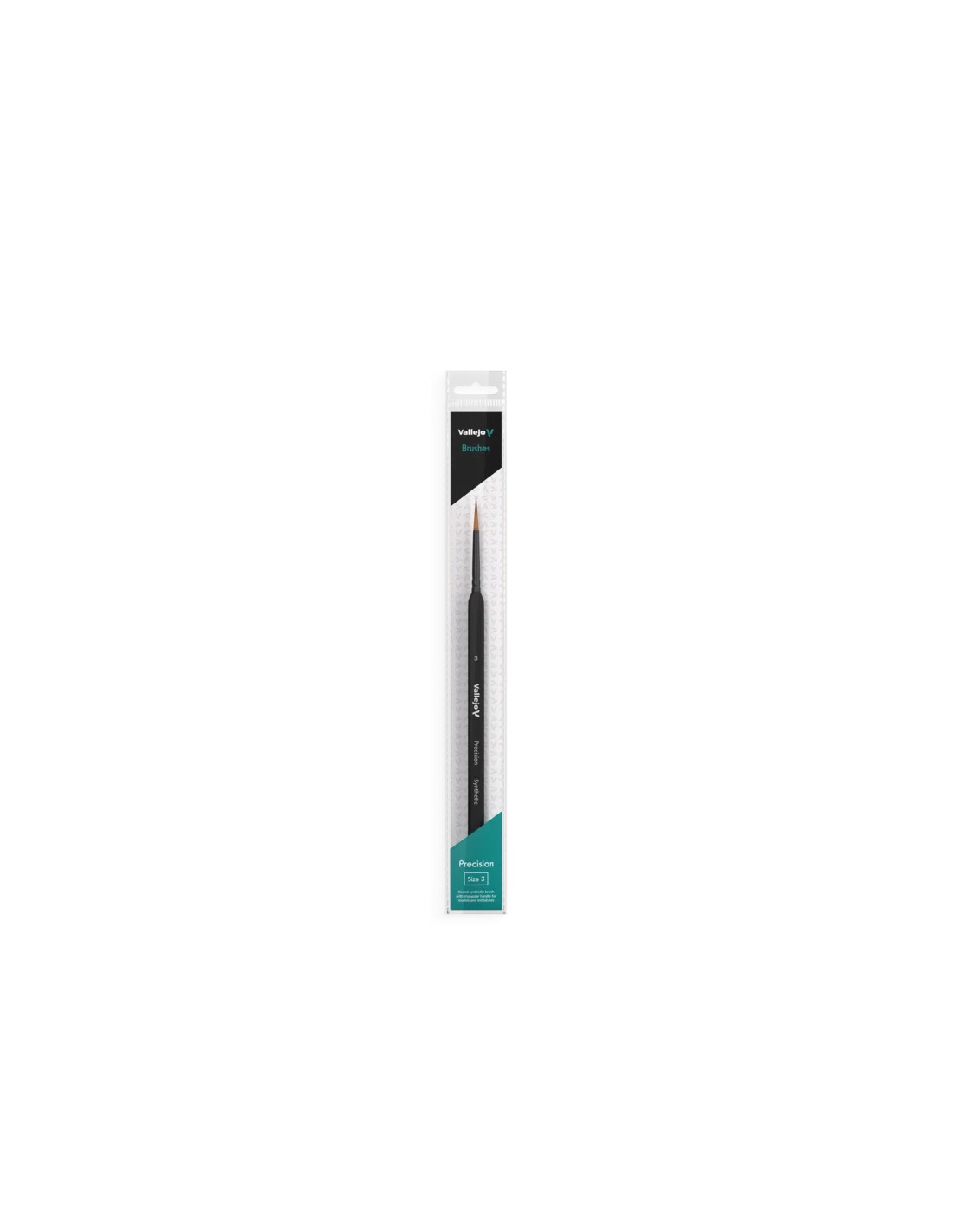 Precision Brush - Størrelse 3 - Round Synthetic Brush - Triangular Handle - Vallejo