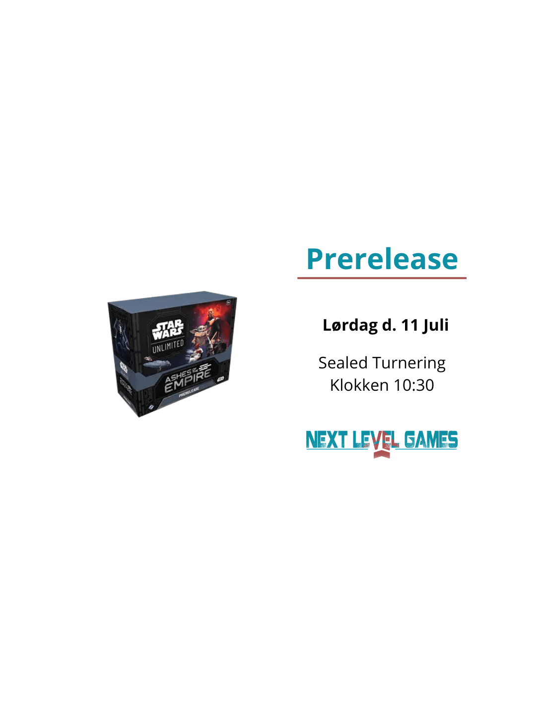 Ashes of the Empire Prerelease - 11. Juli - Star Wars Unlimited