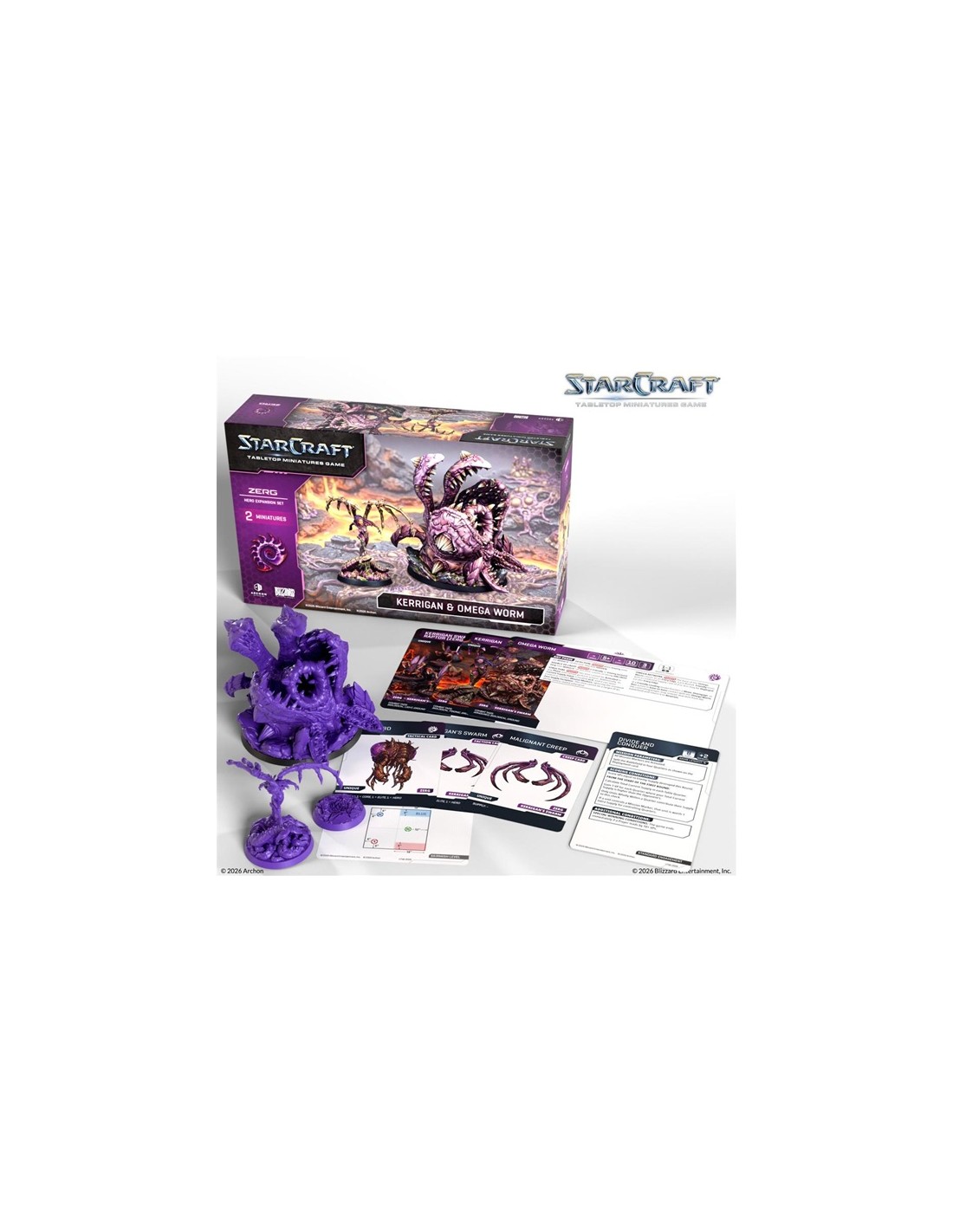 Kerrigan & Omega Worm - Zerg - Starcraft Tabletop Miniatures Game