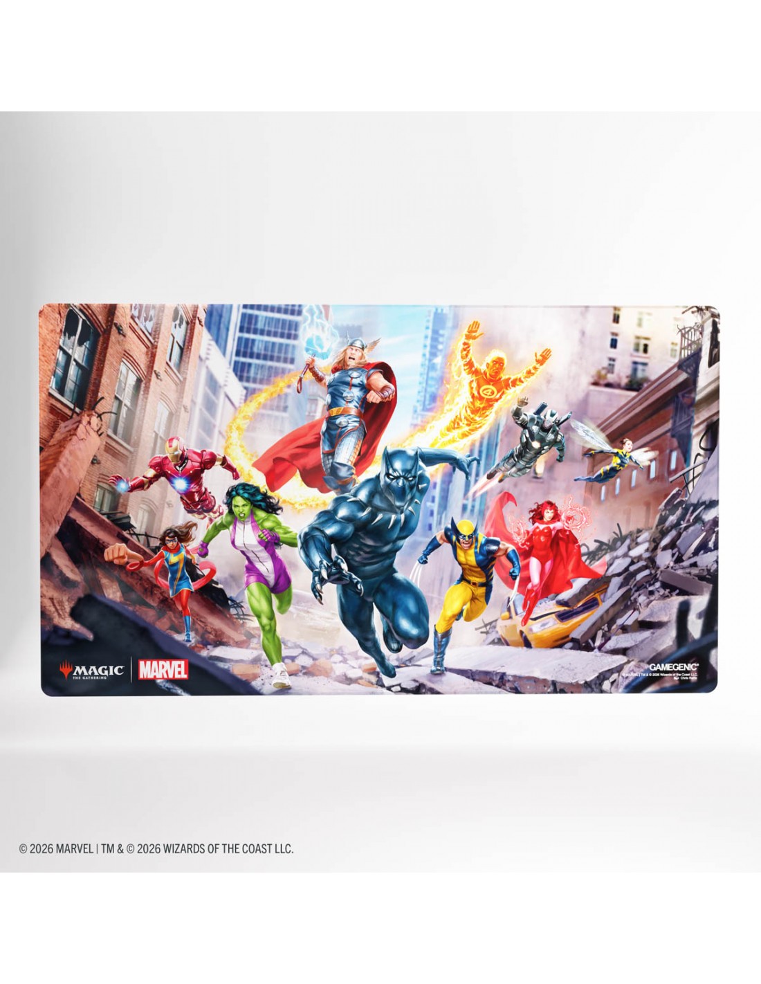 Gamegenic - Spillemåtte: Magic: The Gathering - Marvel Super Heroes Shiny Playmat - Marvel Super Heroes